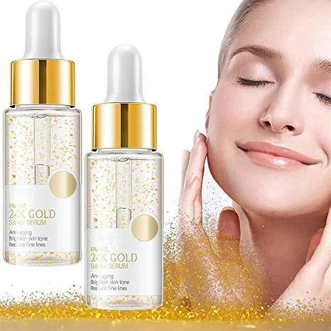 24K Gold Korean Anti Aging Sparkling Collagen Booster Skin Whitening Serum For Both Men And Women 🔥( Buy 1 Get 1 Free )🔥